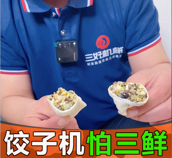 仿手工餃子機(jī)制作素餡餃子